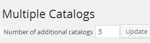 Number of Catalogs Setting