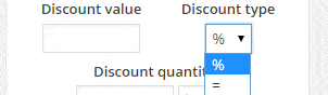 Discount Box select