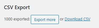 Product CSV export more button