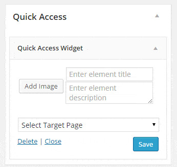 Theme Quick Access Widget
