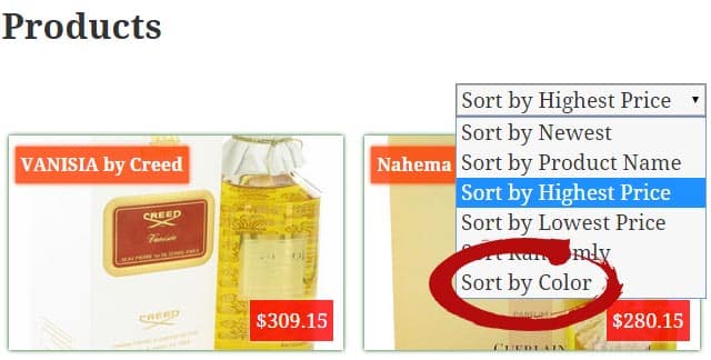 Attribute Sorting Fron-end