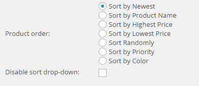 Disable Sorting Drop-down