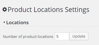 Product Locations Number