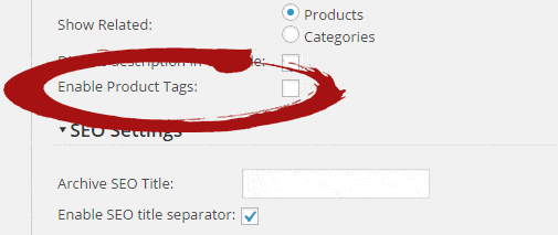 Enable Product Tags