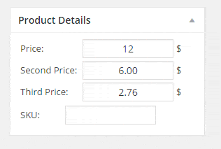 Product Edit Multiple Price