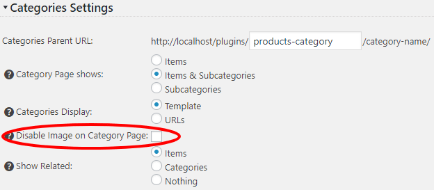 Disable Category Image