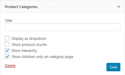 Show Subcategories Only on parent category page