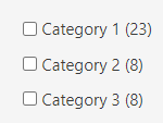 Category Filter Checkboxes