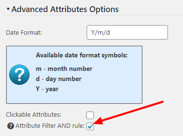 Attriubte Filter AND logic
