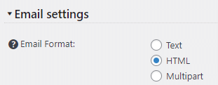 Email Format Setting