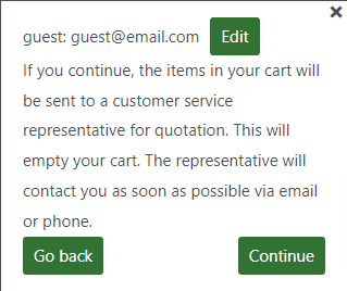 Quote fast checkout box