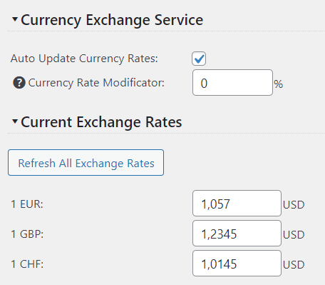 Automatically download currency exchange rates