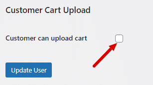 Quote customer can upload cart option