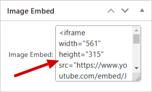 Product image HTML embed instead of uploading