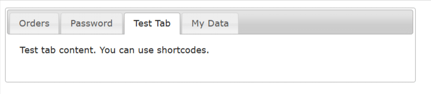 custom tab appears in the customer panel